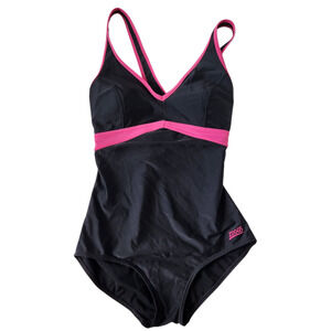 Zoggs Swimsuit Black Pink UK SIZE 14/38 Australian 14 One Piece Bathing Suit